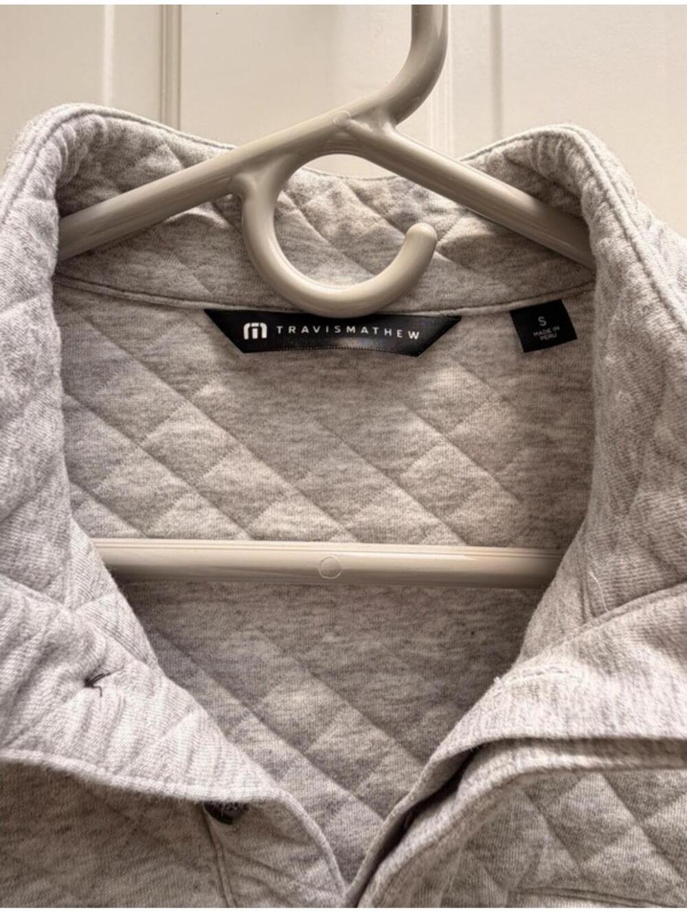 TravisMathew Gray Quilted Pullover Jacket Small - Picture 4 of 4